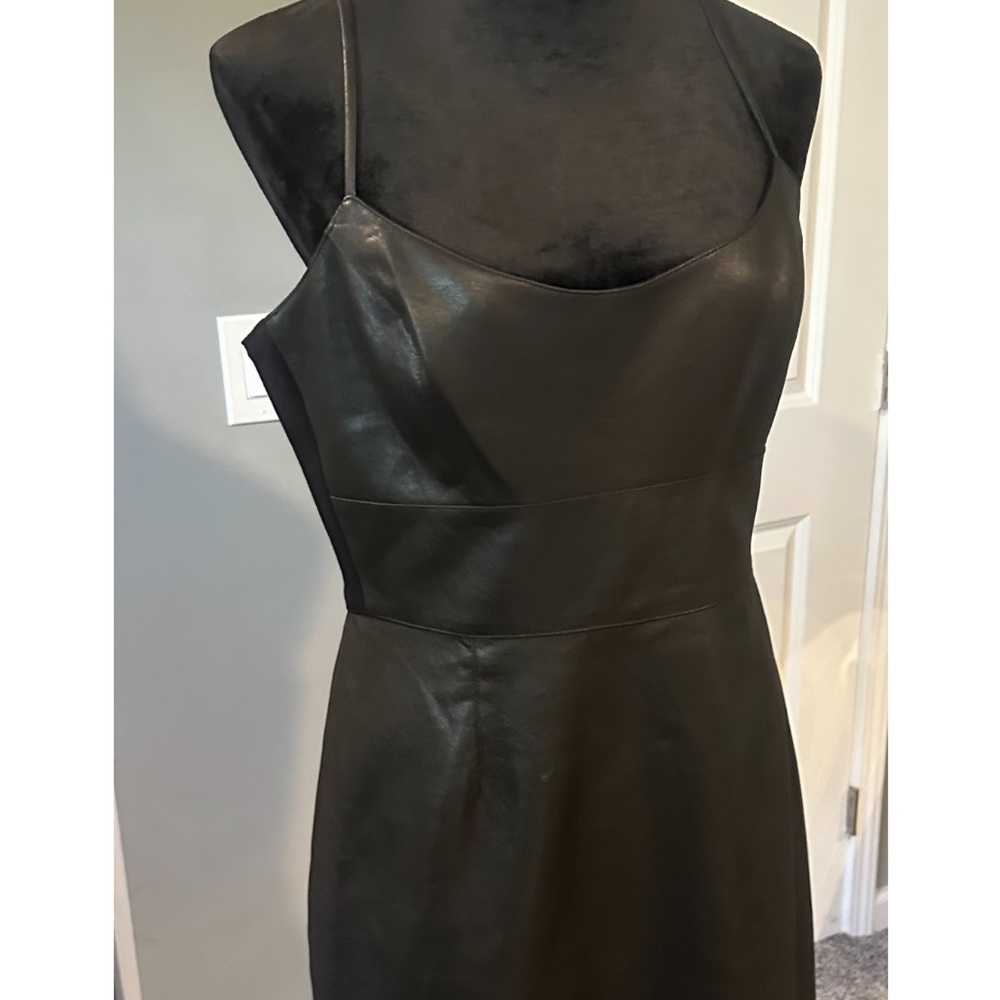 Leather cami dress brand new
